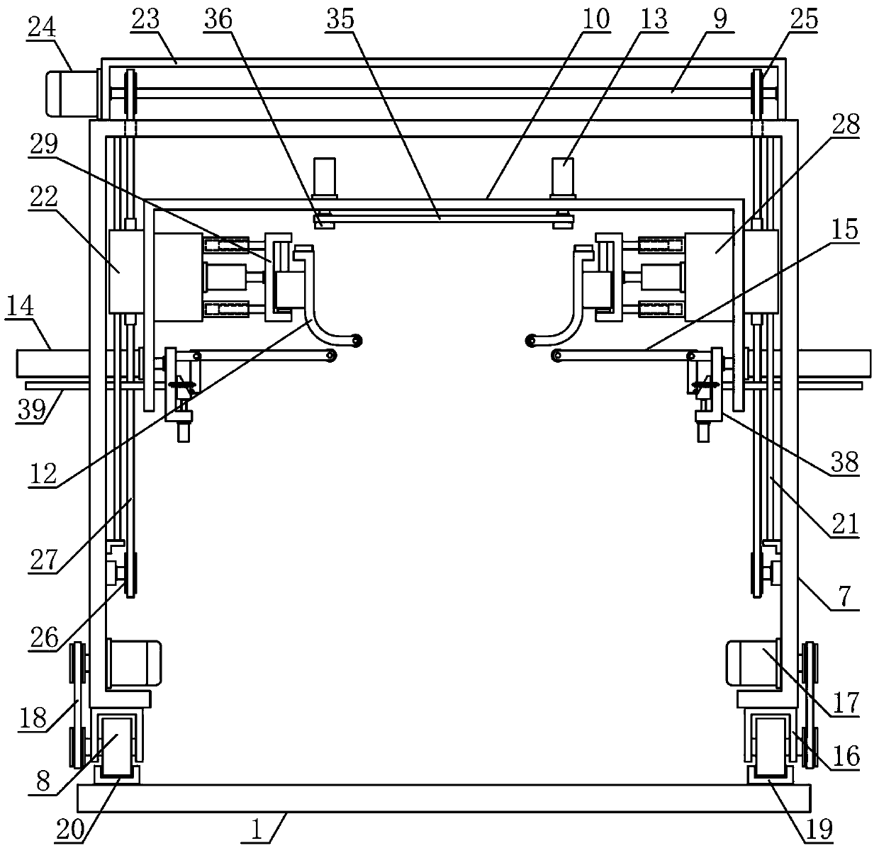 Feeding device for plastic pipe machining