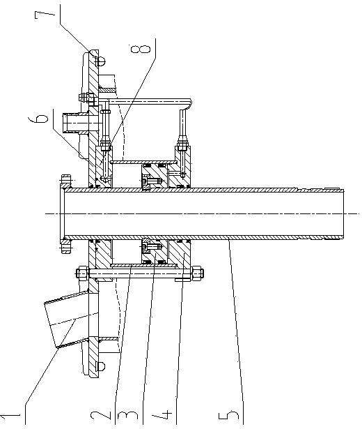 Air cylinder special for pneumatic compression type oil vapor recovery sealing device of train