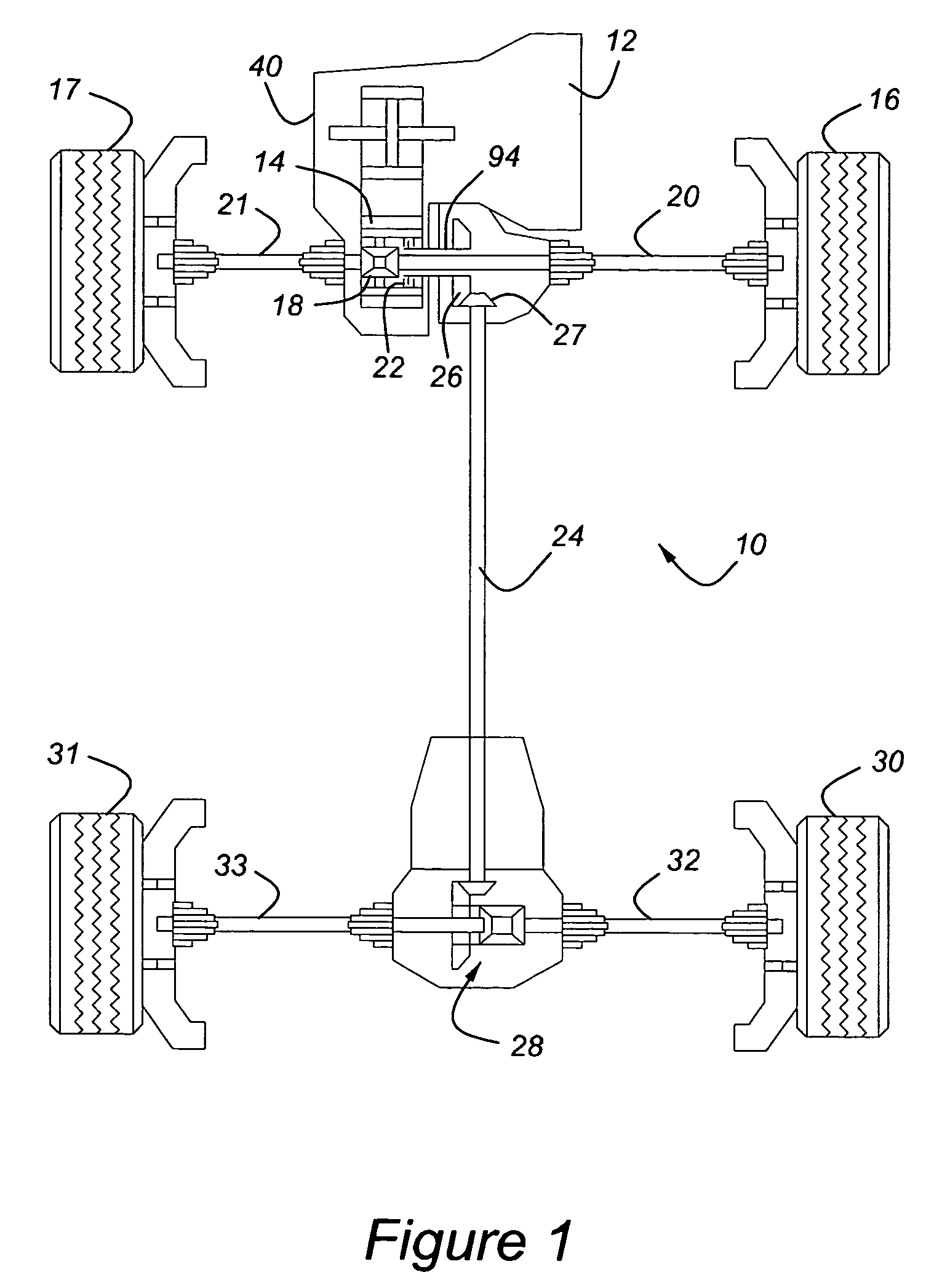 Transaxle having a differential mechanism and on-demand transfer clutch