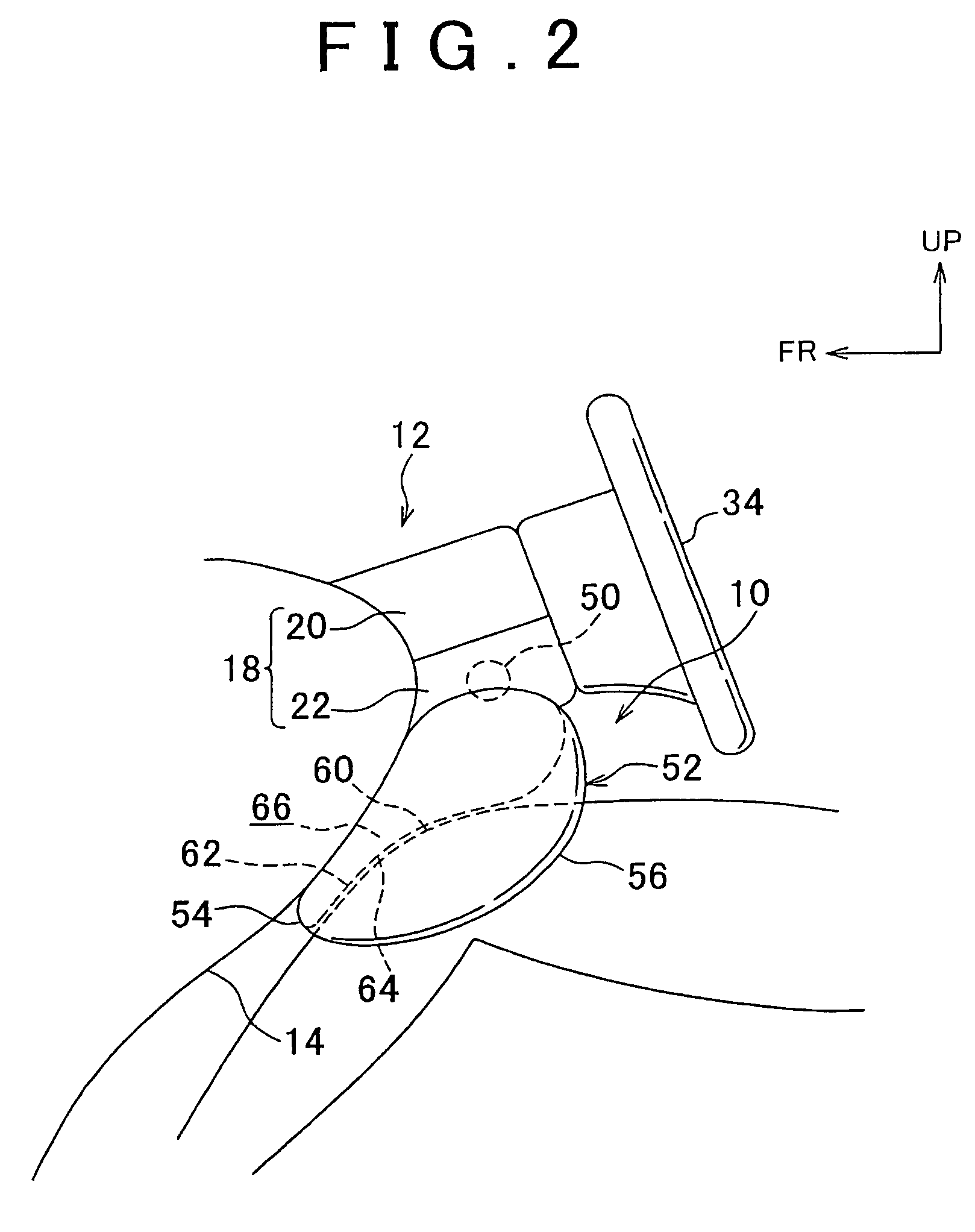 Knee airbag device for vehicle