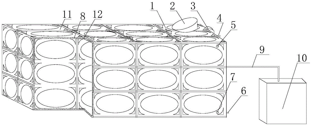 Double-layer stainless steel water tank