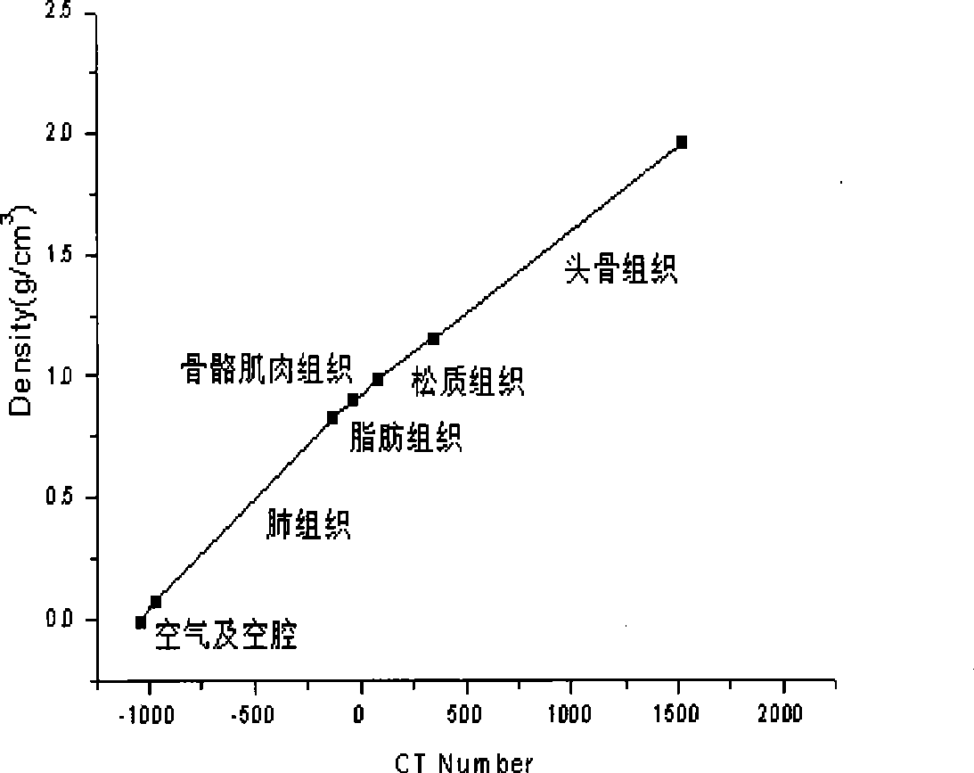 Digital human body modeling method for assigning density, constituent by CT value