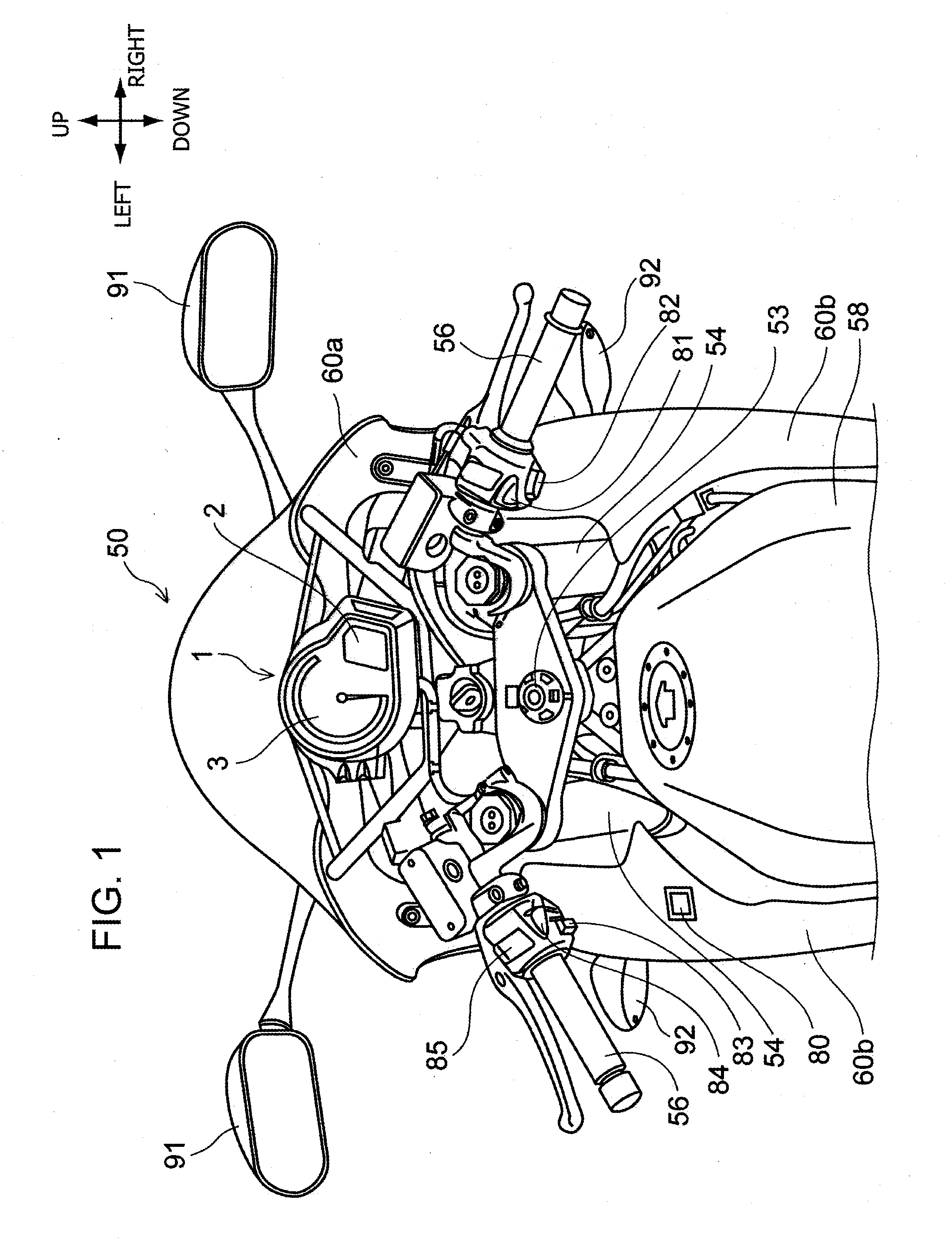 Traction control display device for vehicle