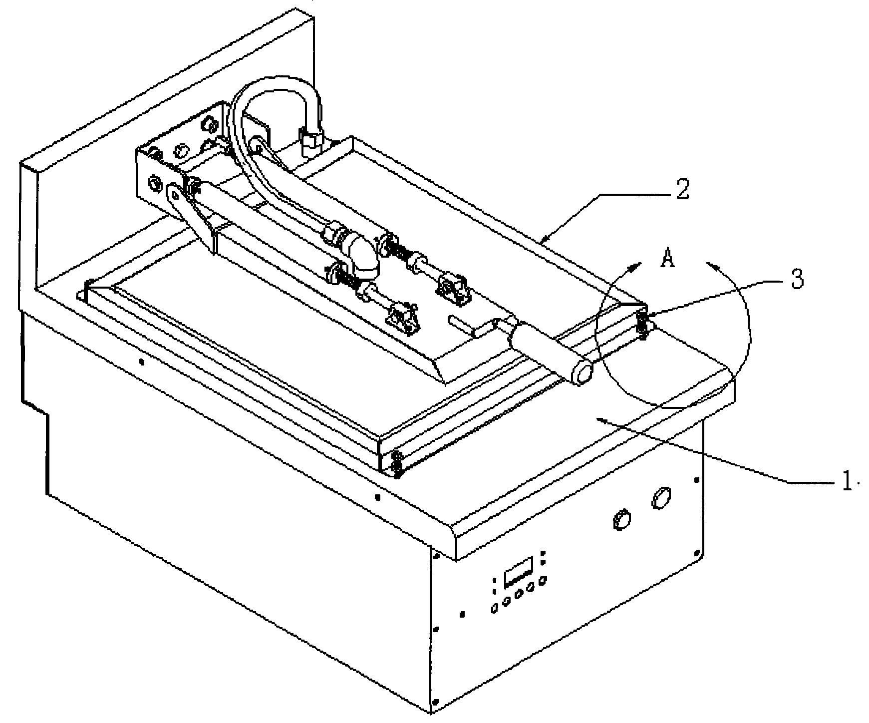 Four-corner structure of dumpling frying furnace pan