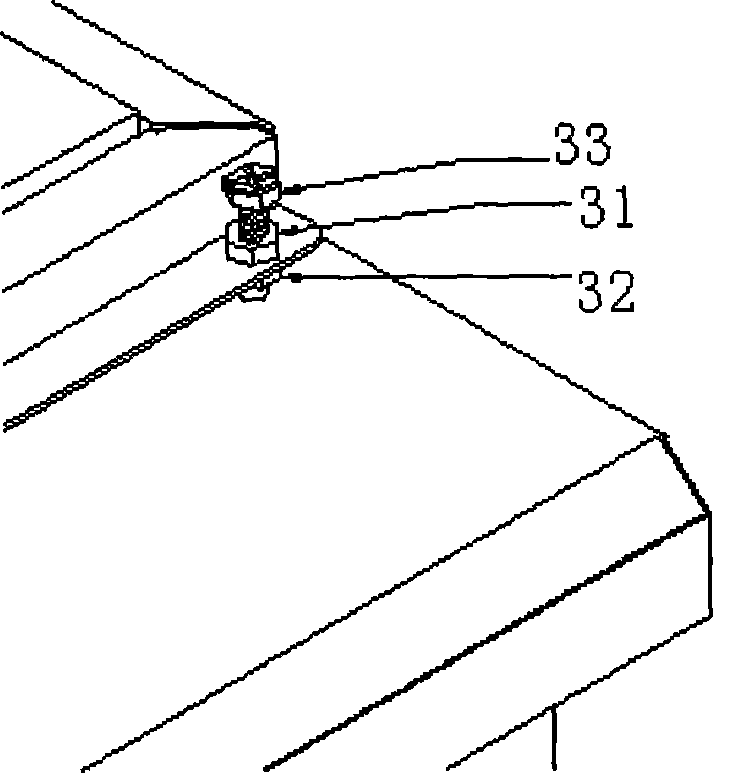 Four-corner structure of dumpling frying furnace pan