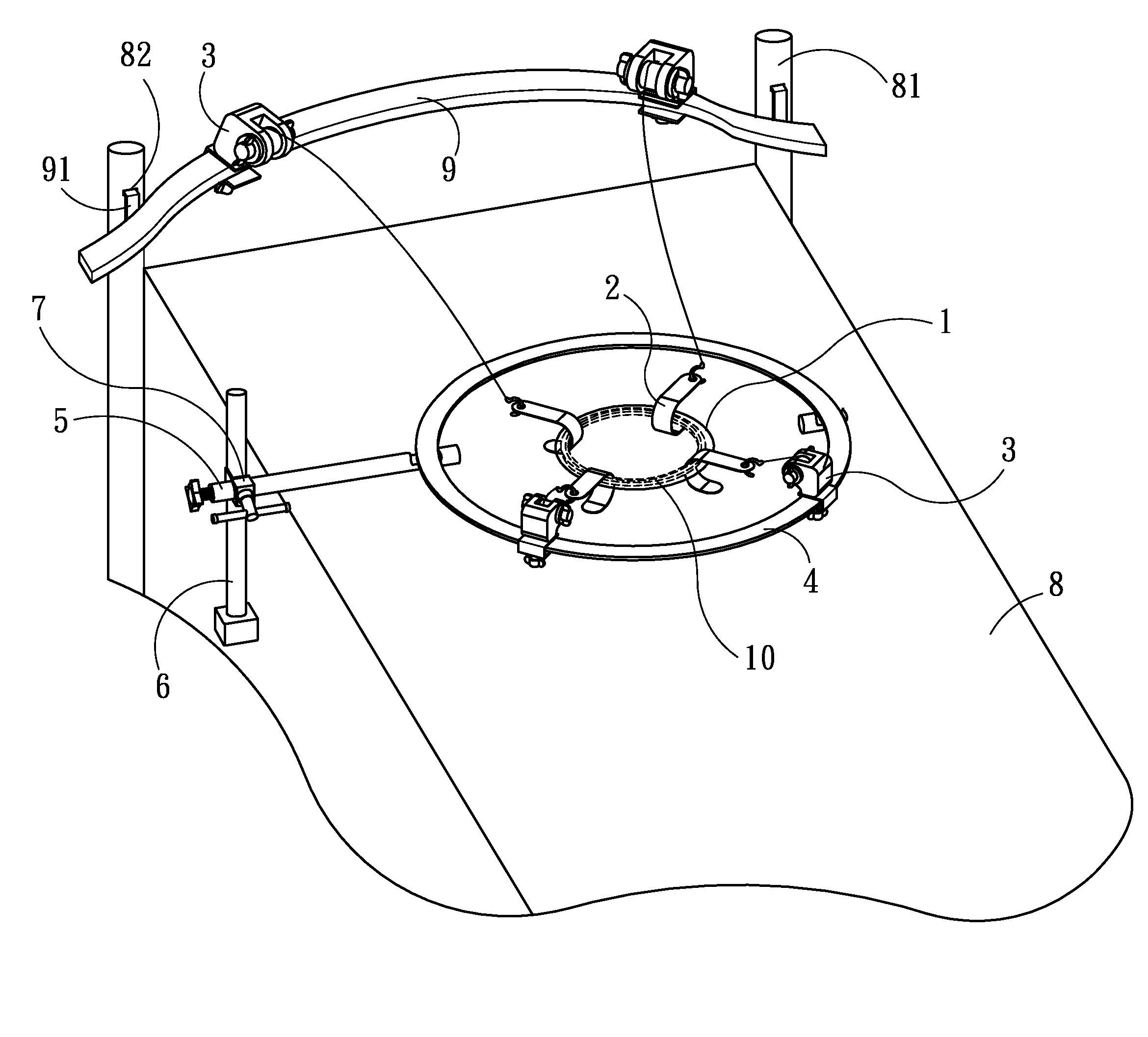 Gasless Laparoscopic Retractor Structure