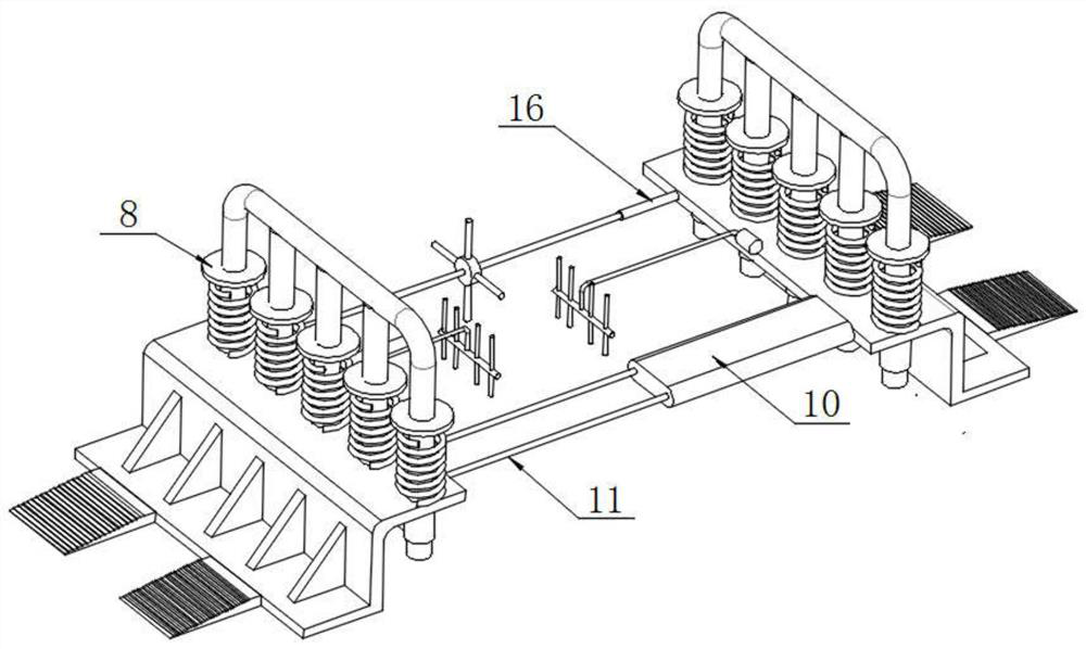 Left and right symmetrical adjustable plastic drainage plate inserting device