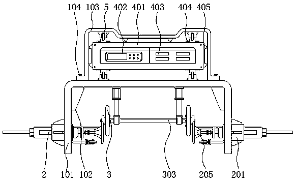 Detection device with limiting adjustment structure for rail transit fault diagnosis