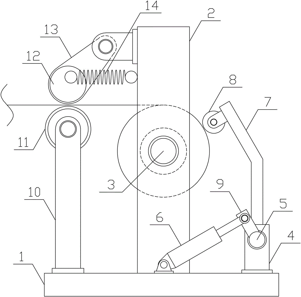 Print cloth unwinding mechanism with damping