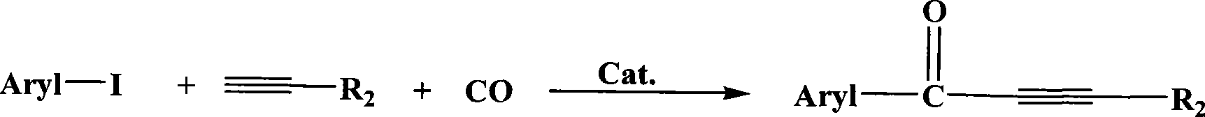 Method for synthesizing alpha-beta unsaturated acetyenic ketone compounds by carbonylation