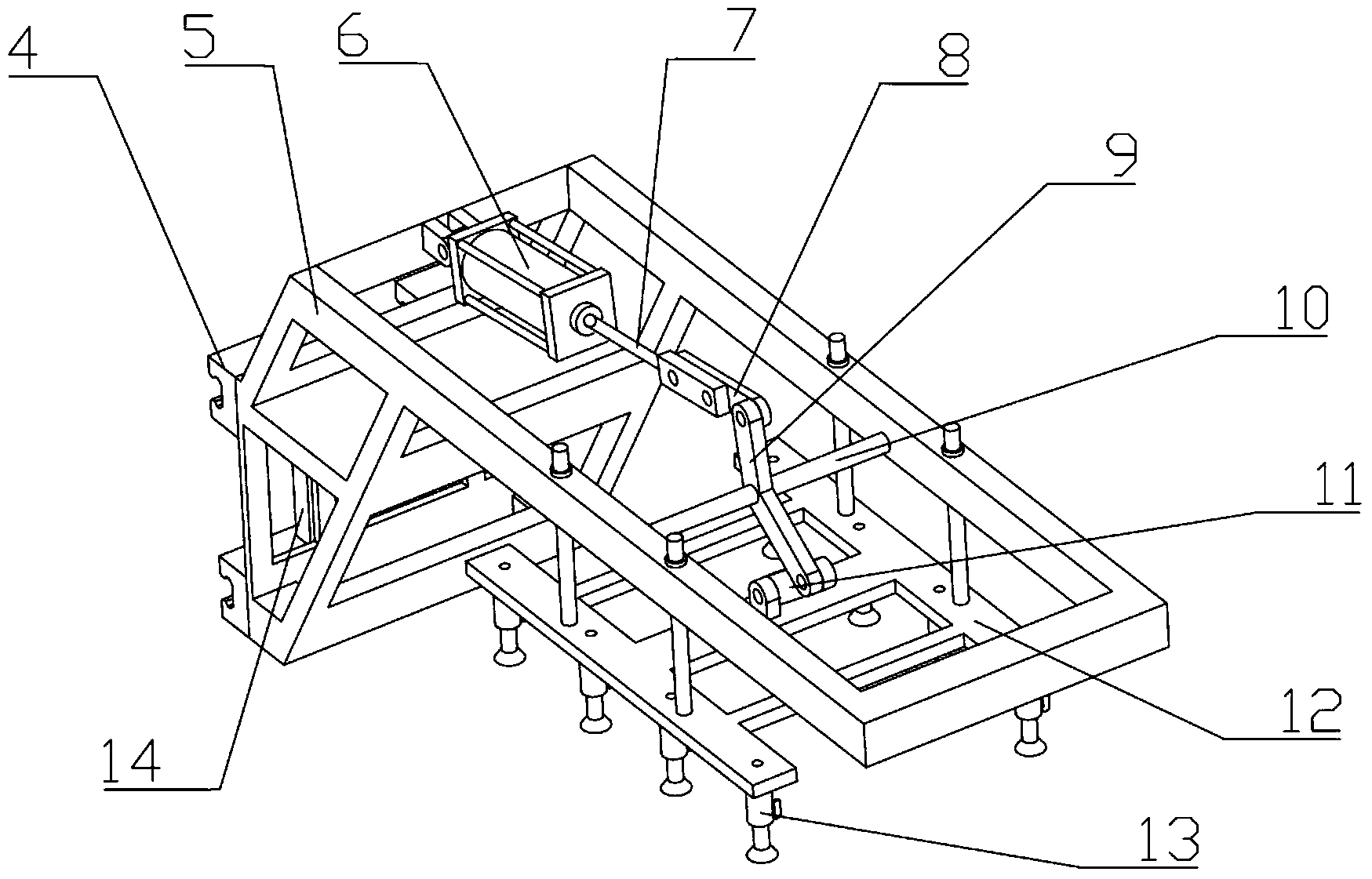 One-side cantilever linear motor direct-driven feeding device for cover stamping line