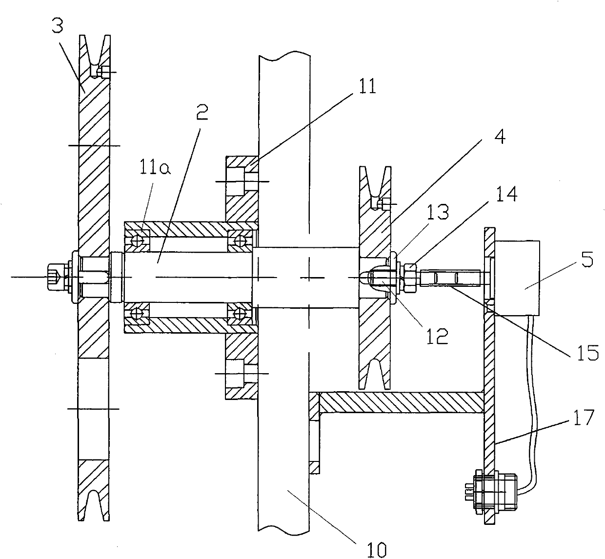 Tension control unit of flexible material