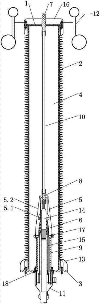 High-voltage direct-current cable outdoor terminal