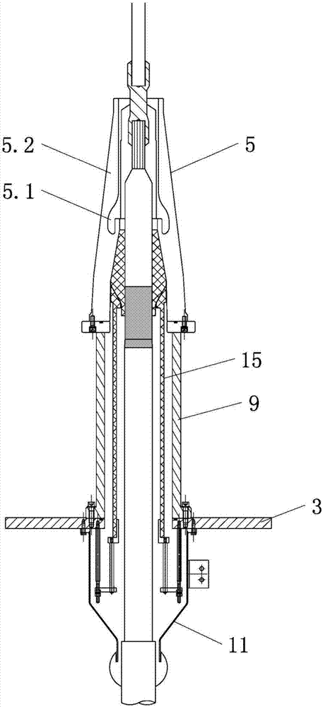 High-voltage direct-current cable outdoor terminal