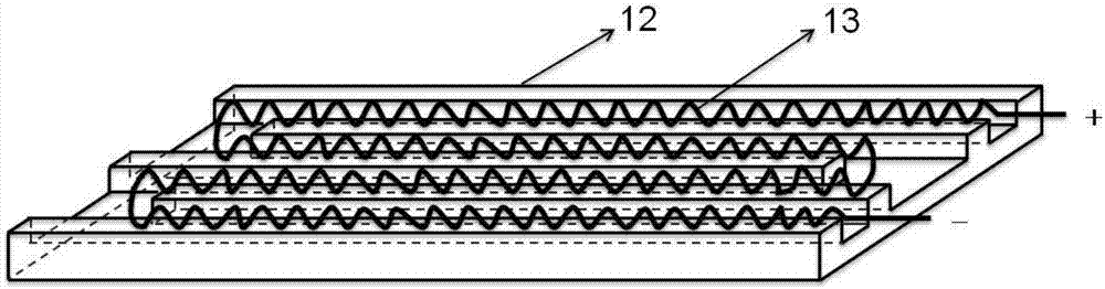 Heating device of drainage plate in muffle furnace and control method of heating device