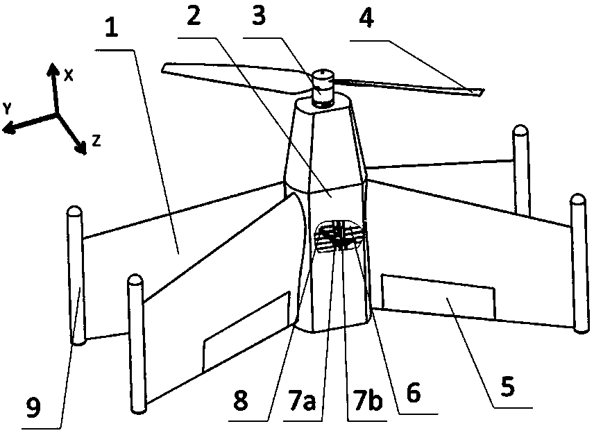 Vertical take-off and landing miniature air vehicle with variable X-type wing