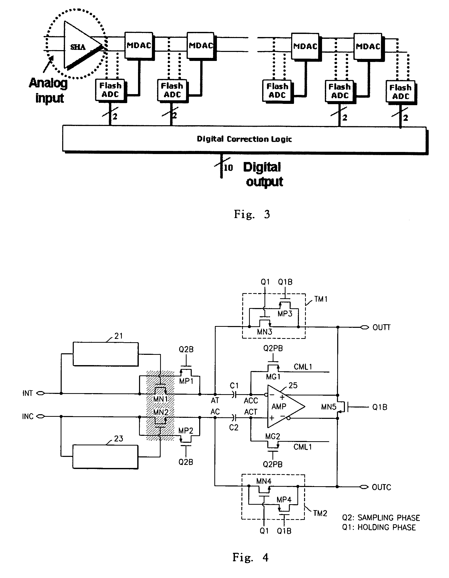 Analog-digital converter using clock boosting