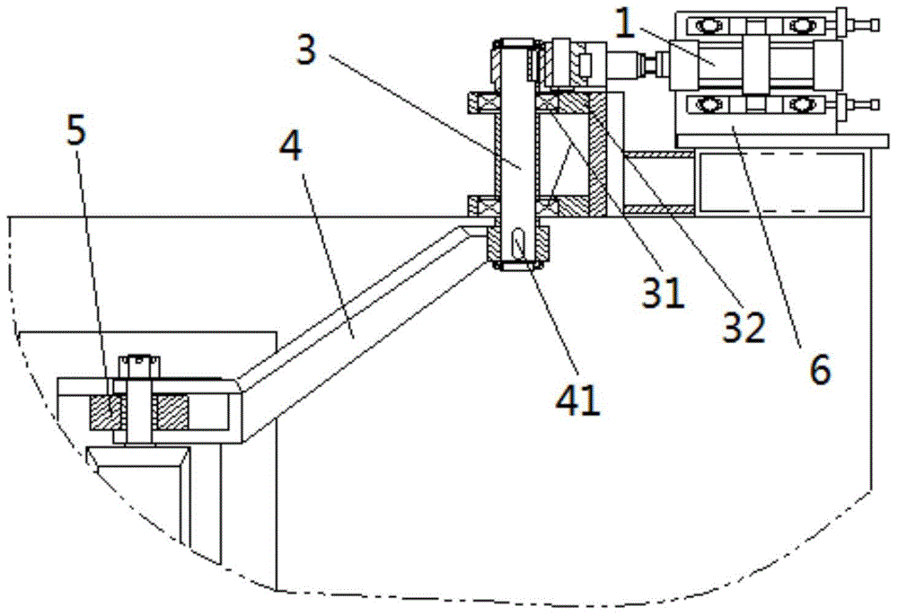 Secondary knocking device for aluminum ingot de-molding of aluminum ingot production line