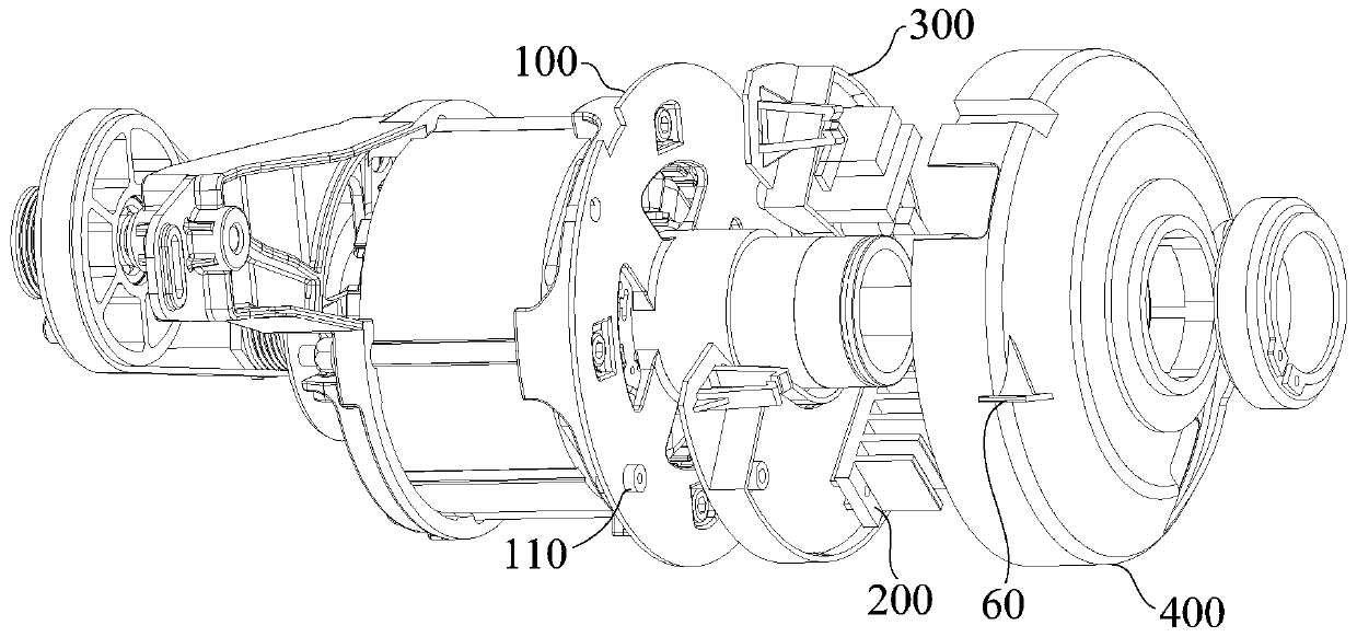 Integrated motor and dryer