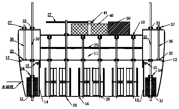 Vertical-axis runner propeller and hydrogen-producing ship using the same