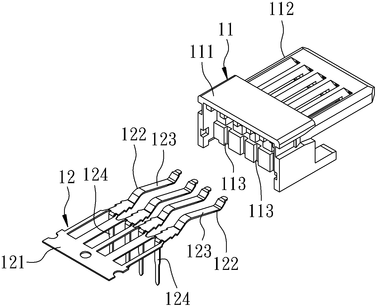 USB (universal serial bus) 3.0 connector and manufacturing method thereof