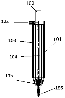 In-situ integrated additive manufacturing device for nano-metal circuit