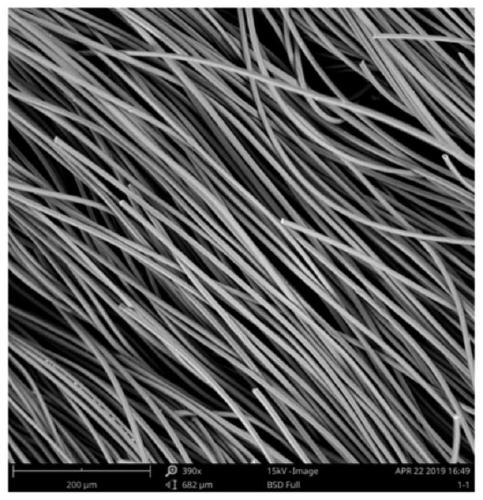 Ferrite-modified modified carbon fiber cloth electrode, preparation method and application thereof