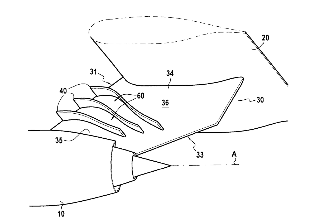 Attachment pylon for a turbine engine