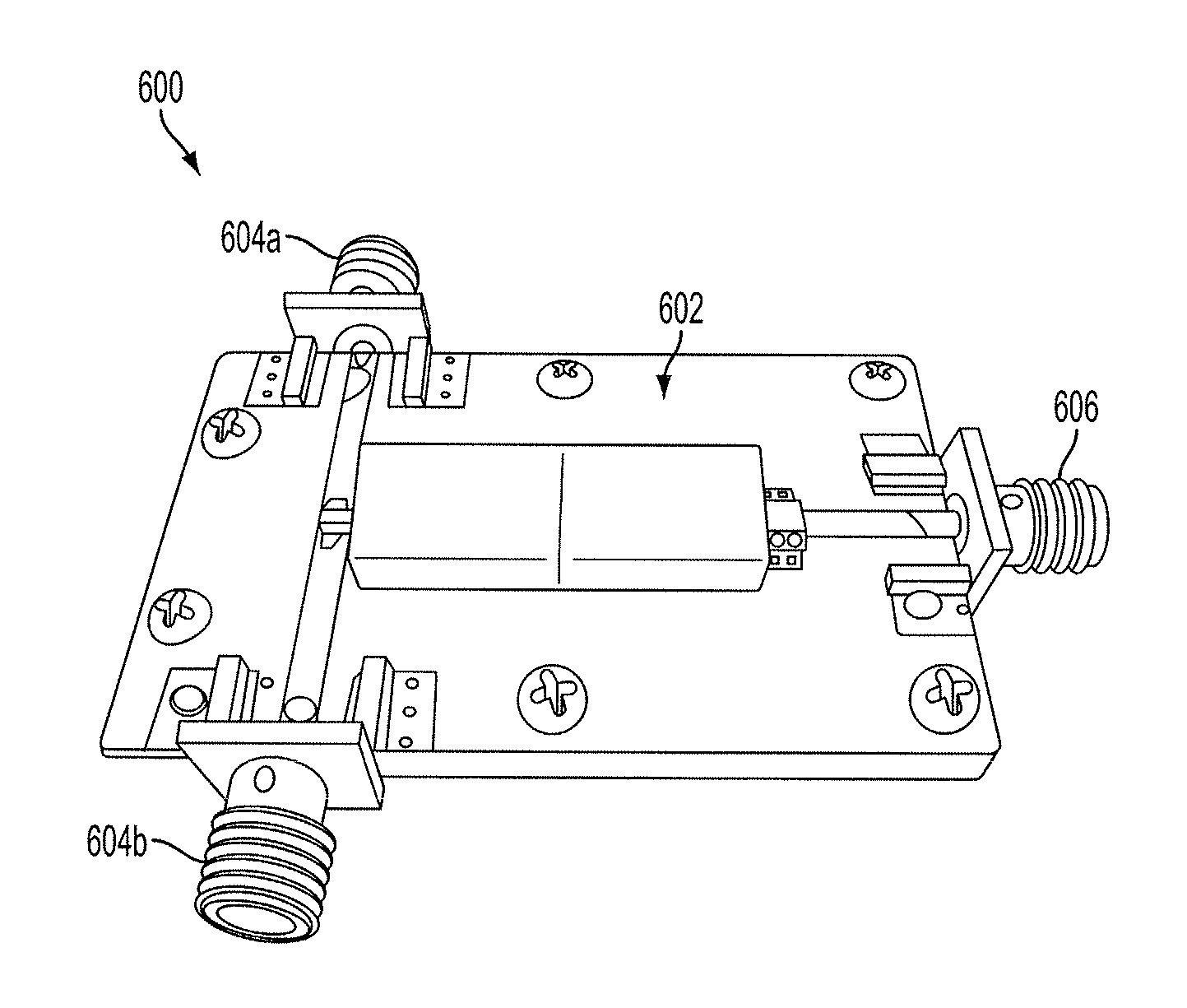 Wideband balun using re-entrant coupled lines and ferrite material