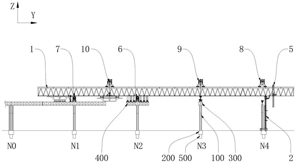 Fabricated bridge integrated construction platform and construction method