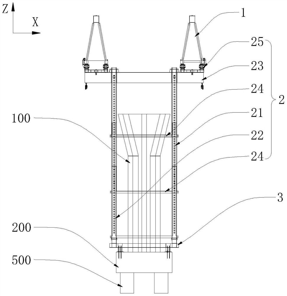 Fabricated bridge integrated construction platform and construction method