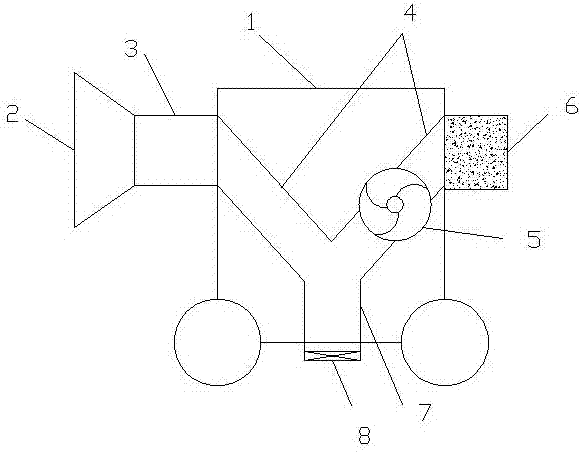 Electromagnetic type metal dust collecting device