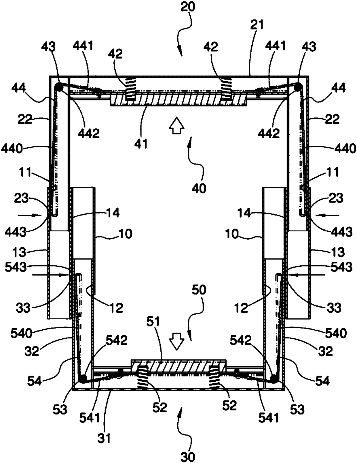 Extension seat body with space expansion function