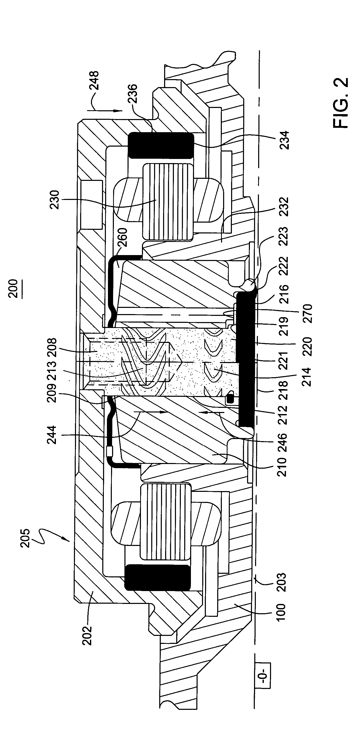 Single thrust magnetically biased fully recirculating self purging fluid dynamic bearing motor