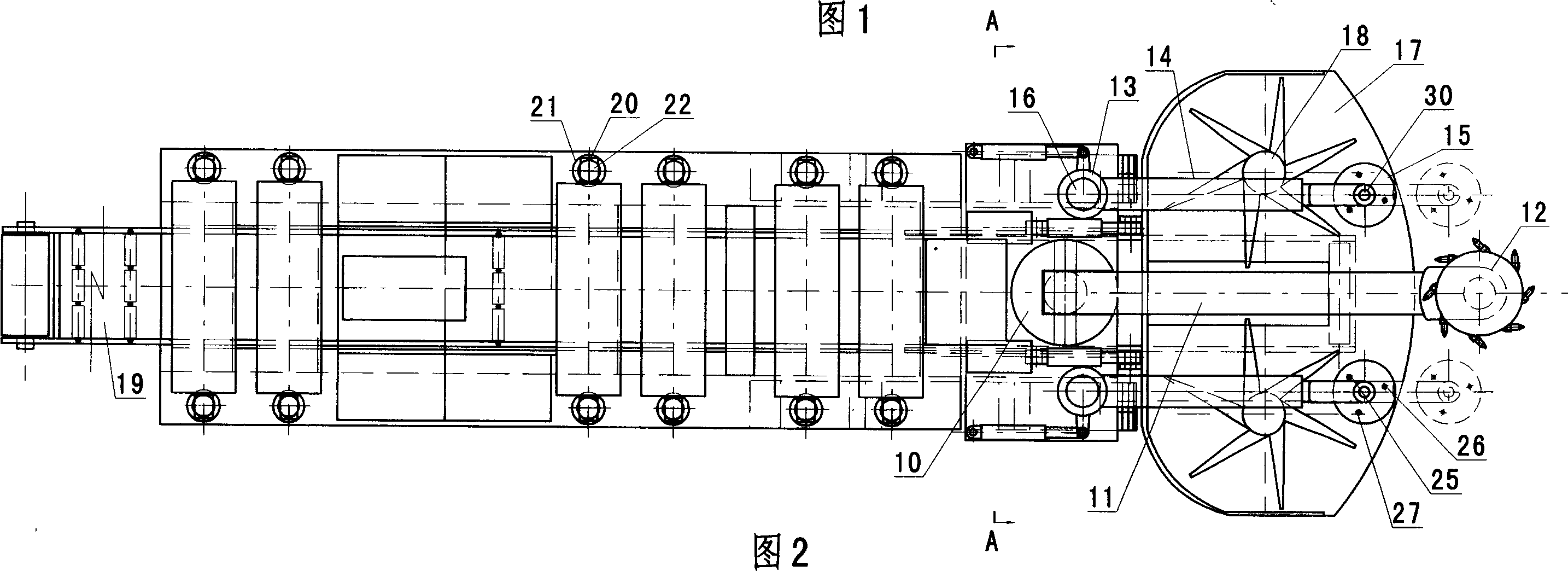 Automatic whole-section external rotor low-speed motor cutting rotation drum anchor driving machine