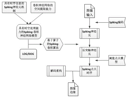 Image edge detection method based on Spiking-convolution network model