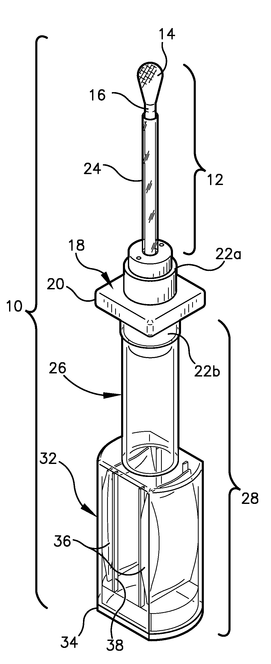 Evidence collector with integral quantified reagents and method of modulating specimen drying time