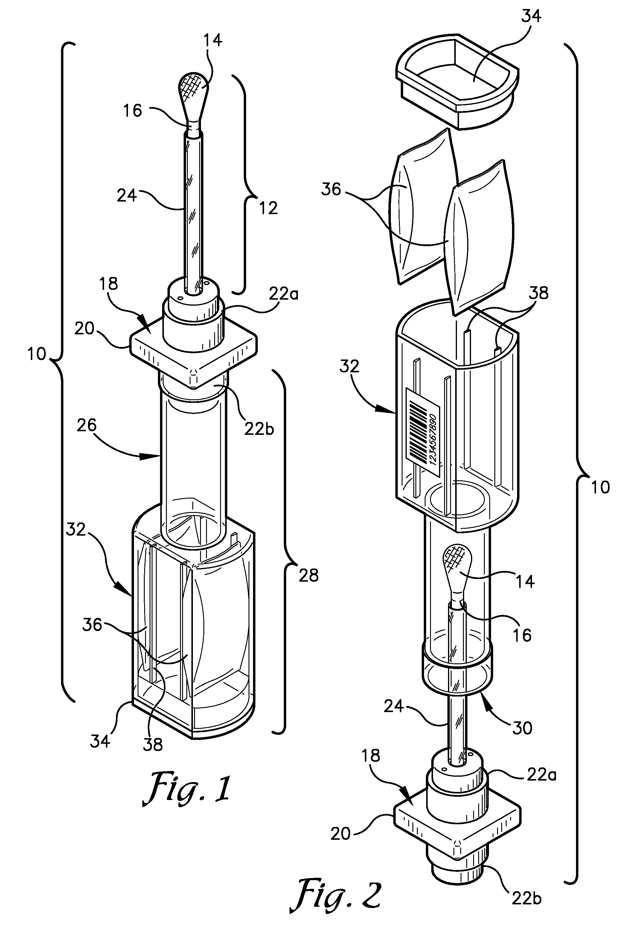 Evidence collector with integral quantified reagents and method of modulating specimen drying time