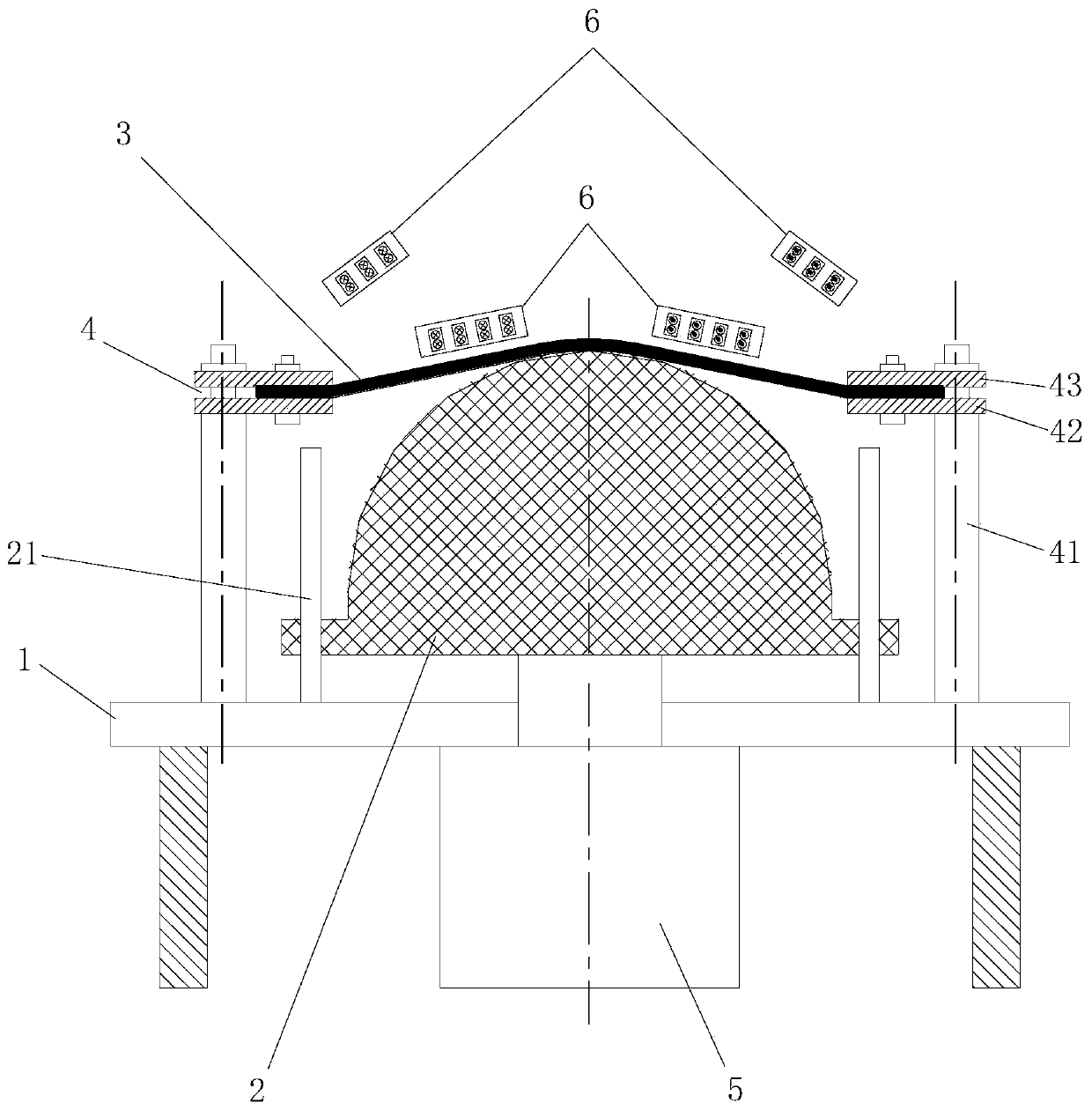 A workpiece electromagnetic progressive forming device and method provided with coils arranged along the shape