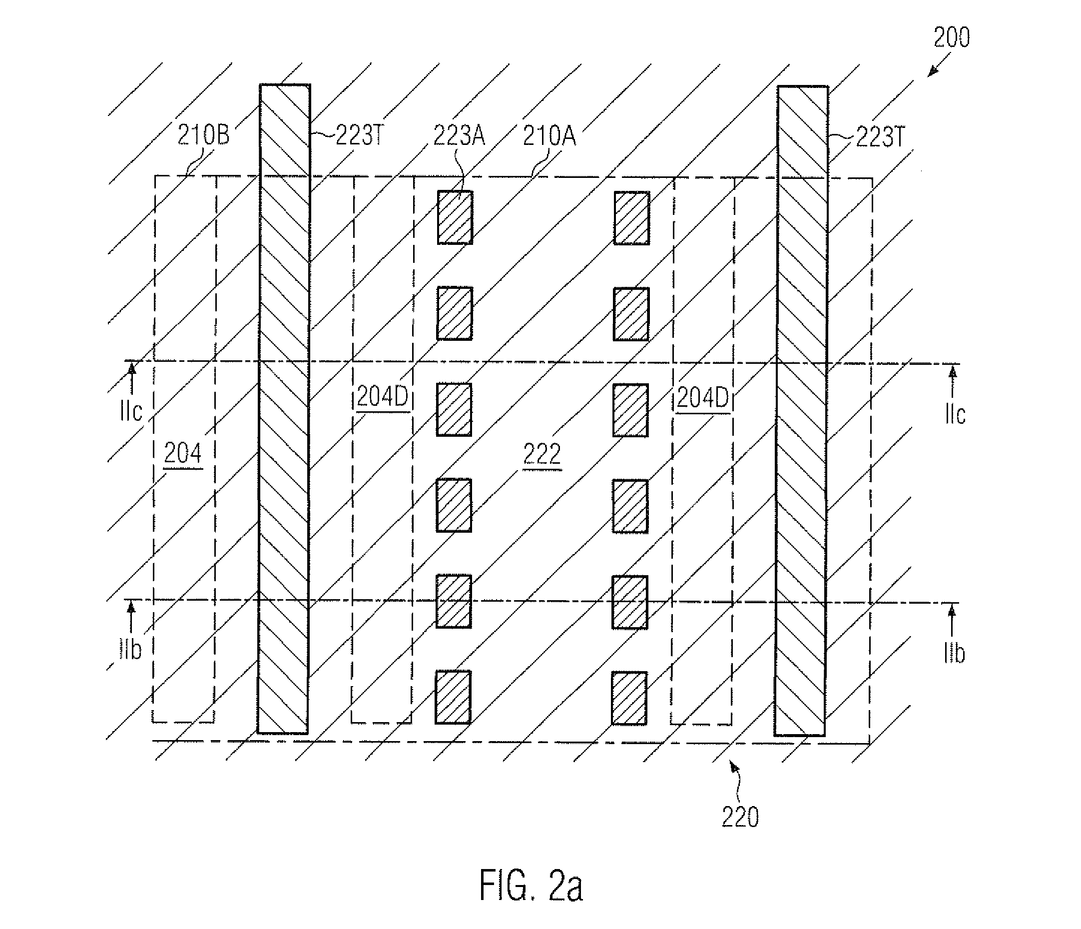 SOI semiconductor device comprising substrate diodes having a topography tolerant contact structure