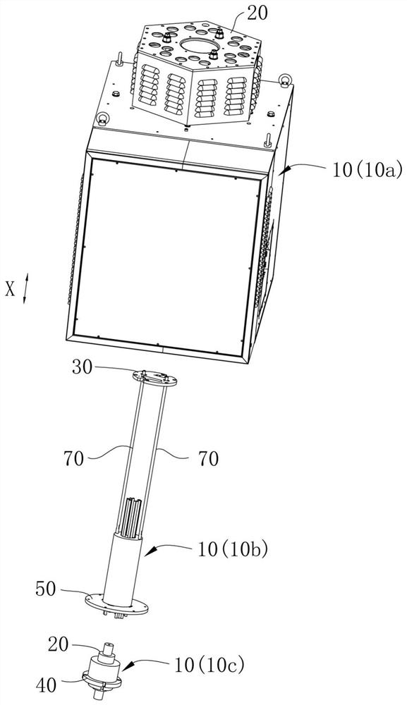 Combined energy transmission device and wind generating set