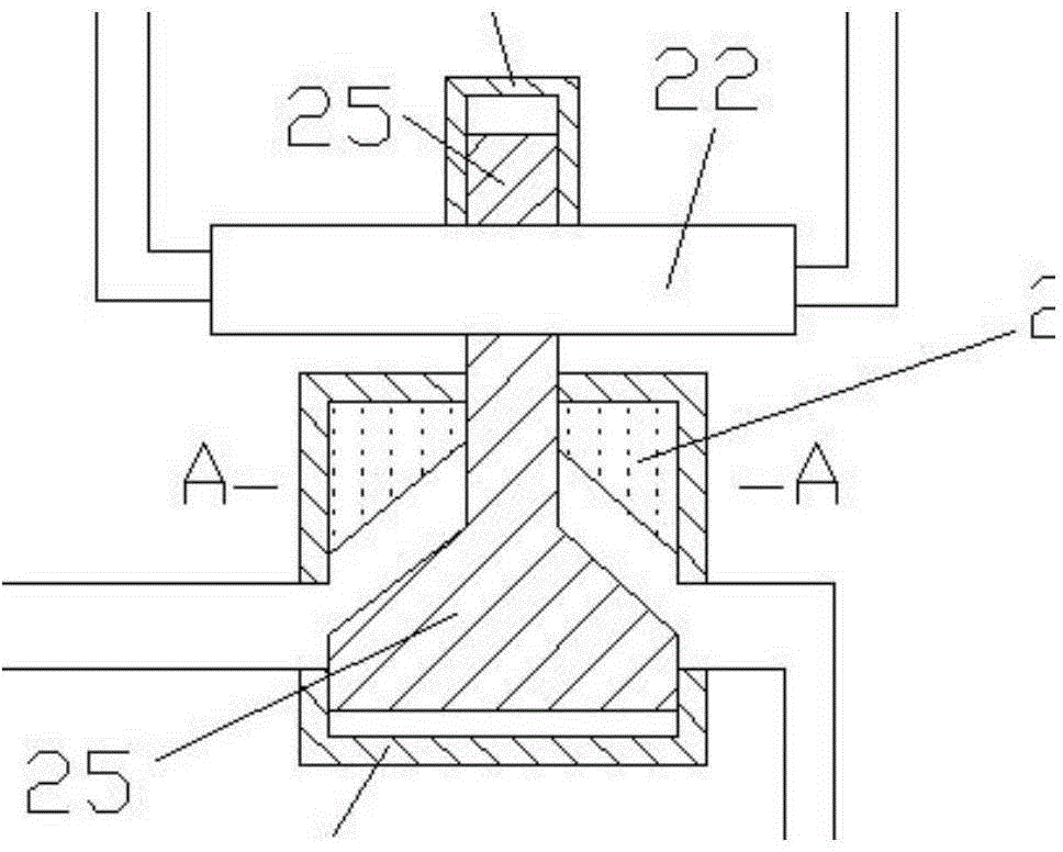 Flow area adjusting mechanism adopting valve body capable of moving up and down