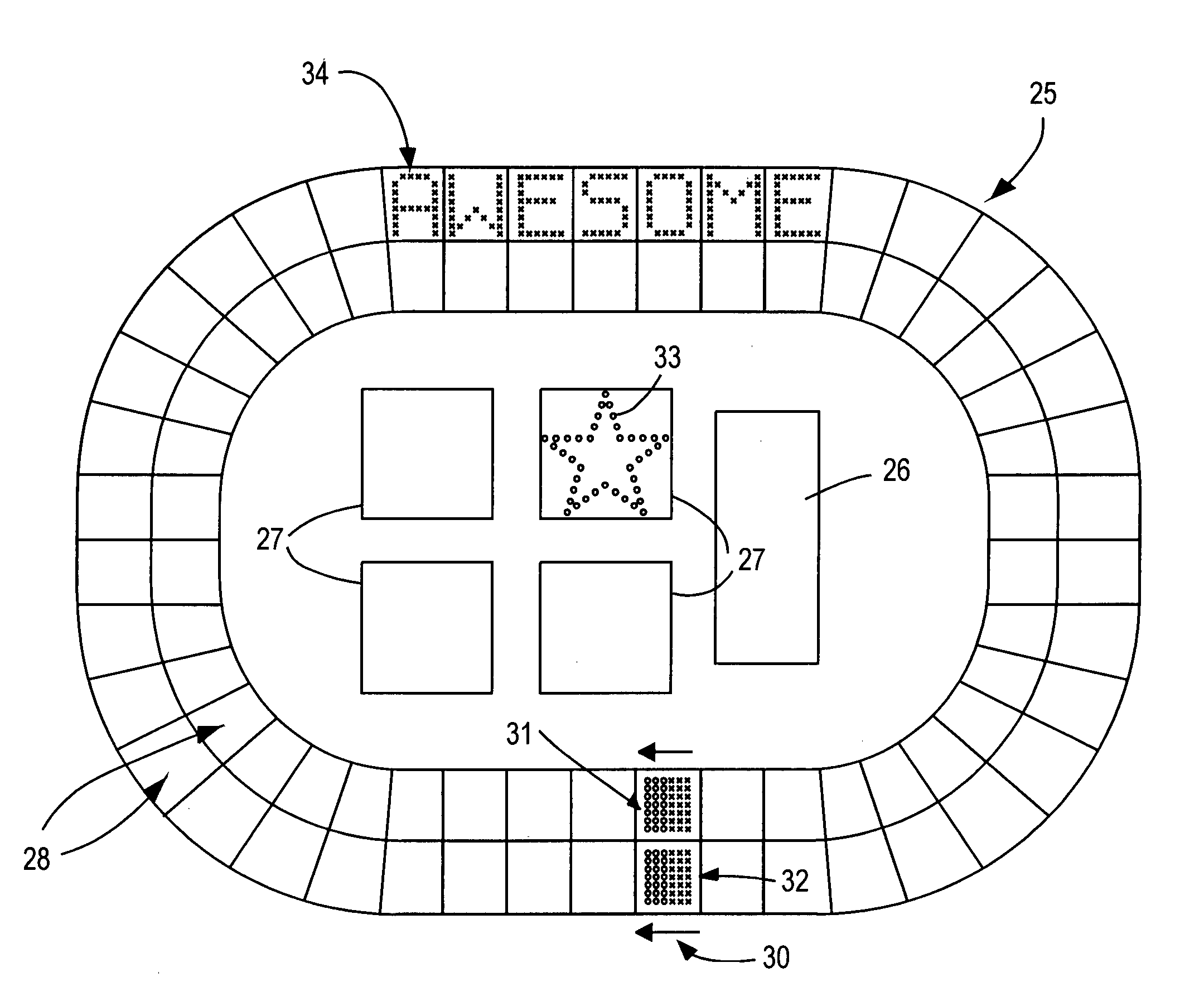 Synchronized light shows on cellular handsets of users at a gathering