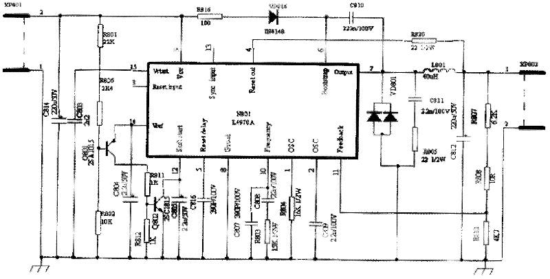 A wide-voltage power supply protection device for an intelligent vehicle terminal