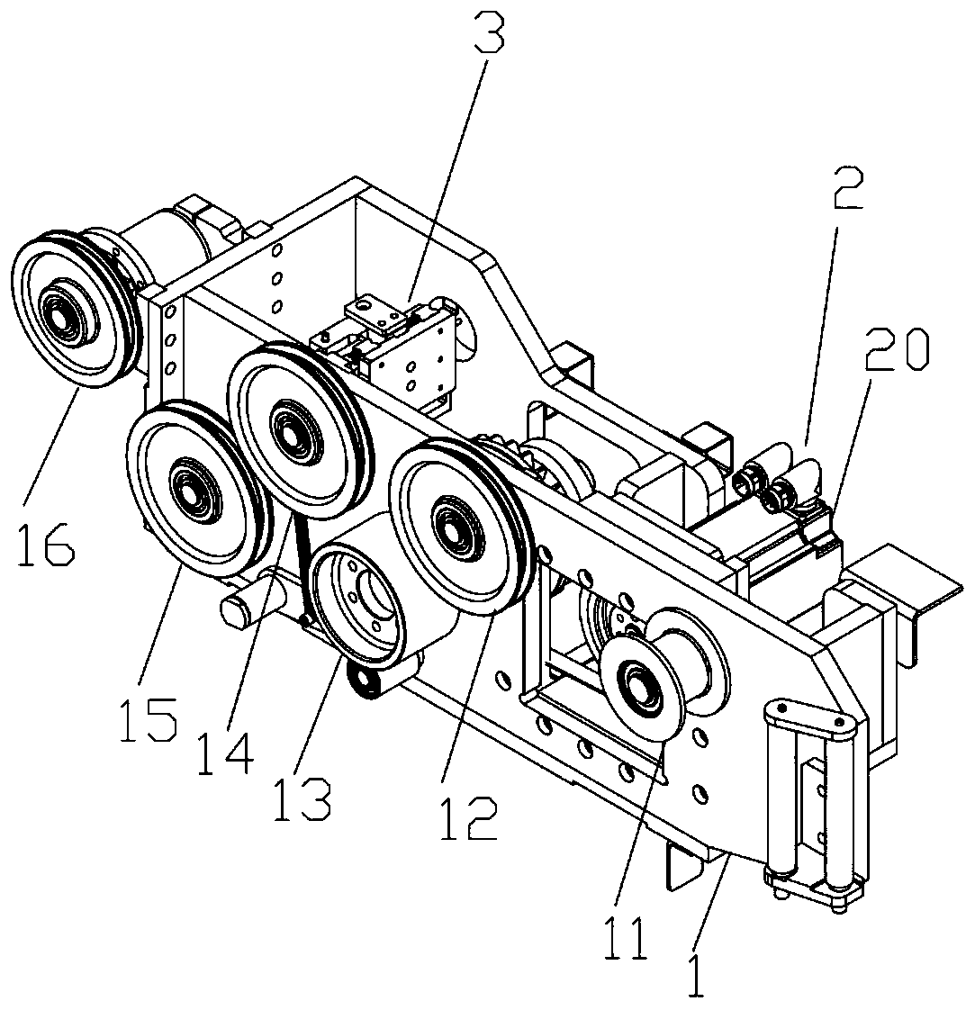 Tension control device for zero-degree belt layer winding process