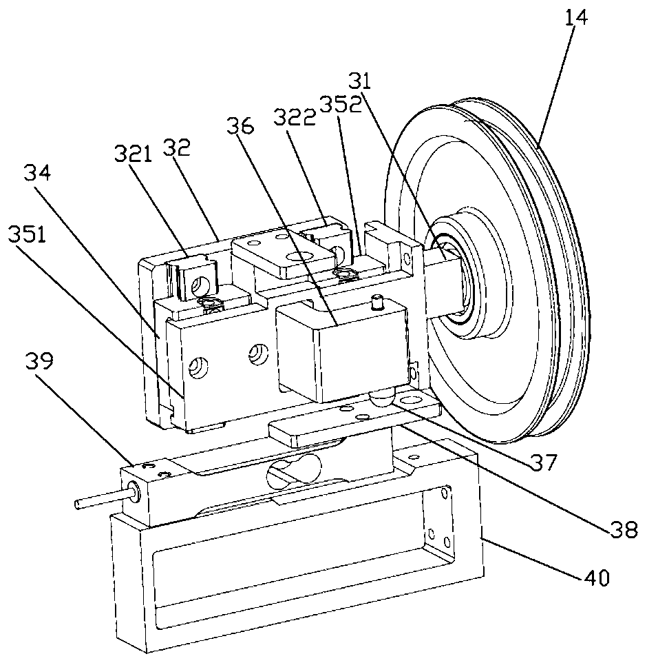 Tension control device for zero-degree belt layer winding process