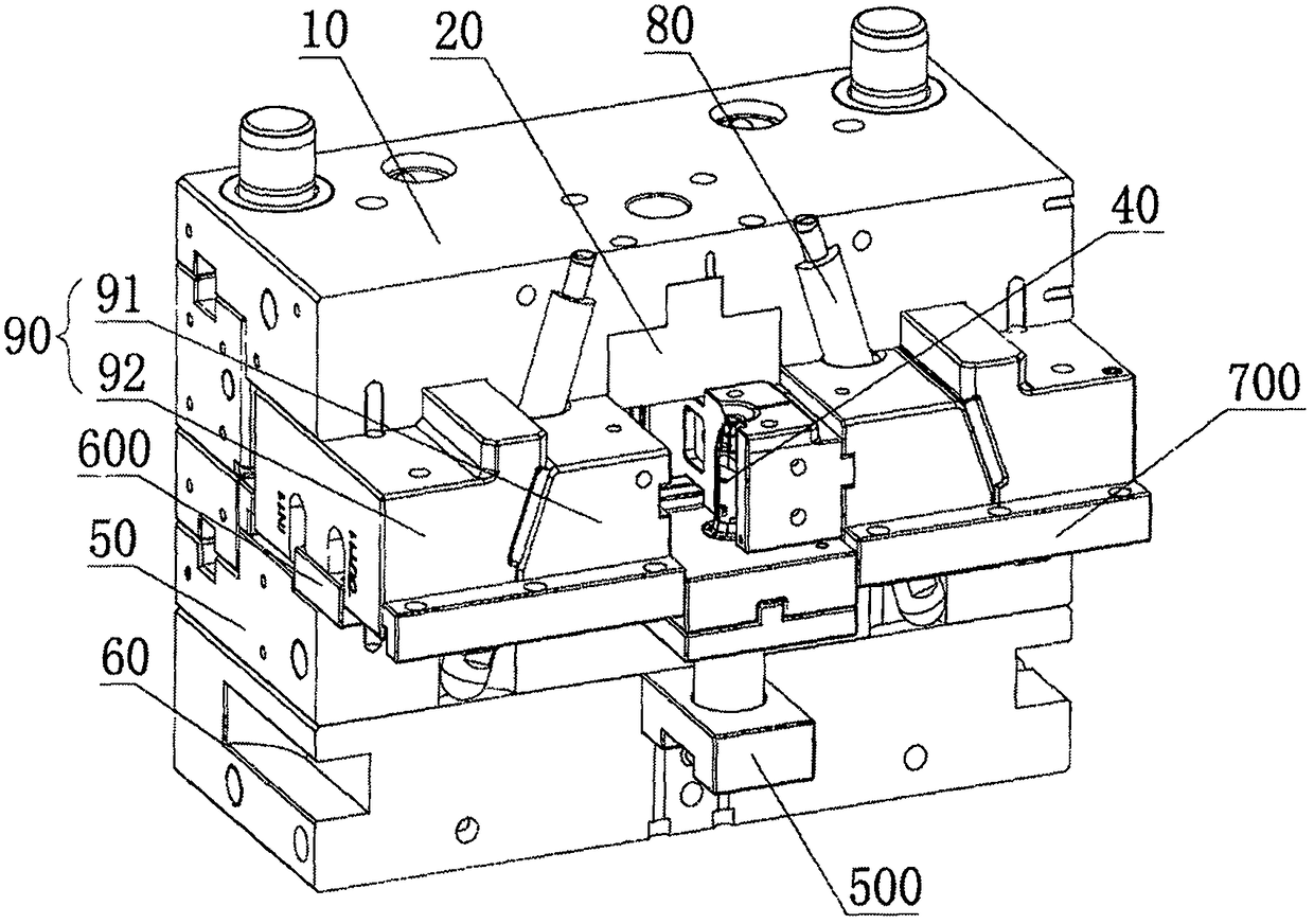 Die capable of steadily realizing retraction core pulling