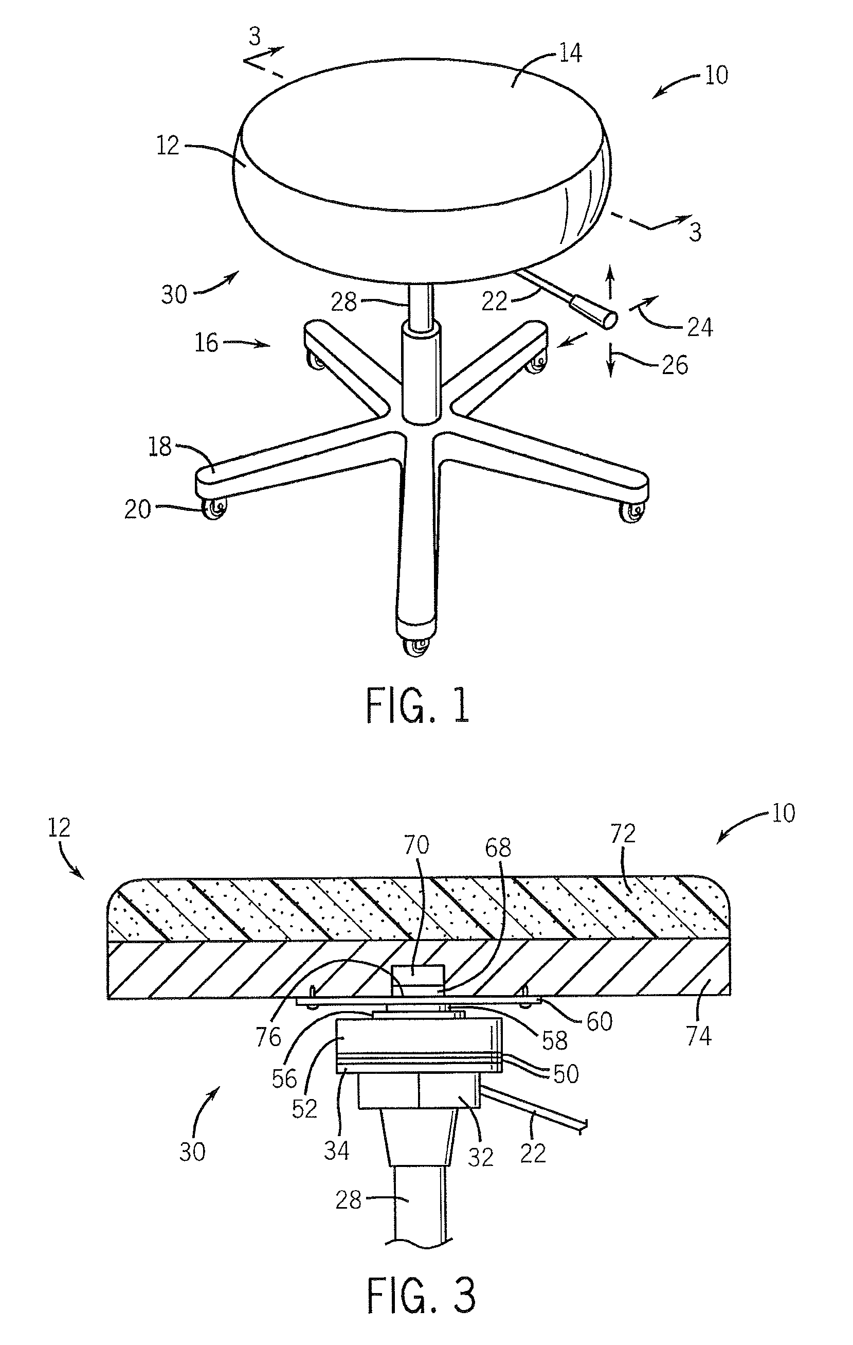 Seat with adjustable dynamic joint