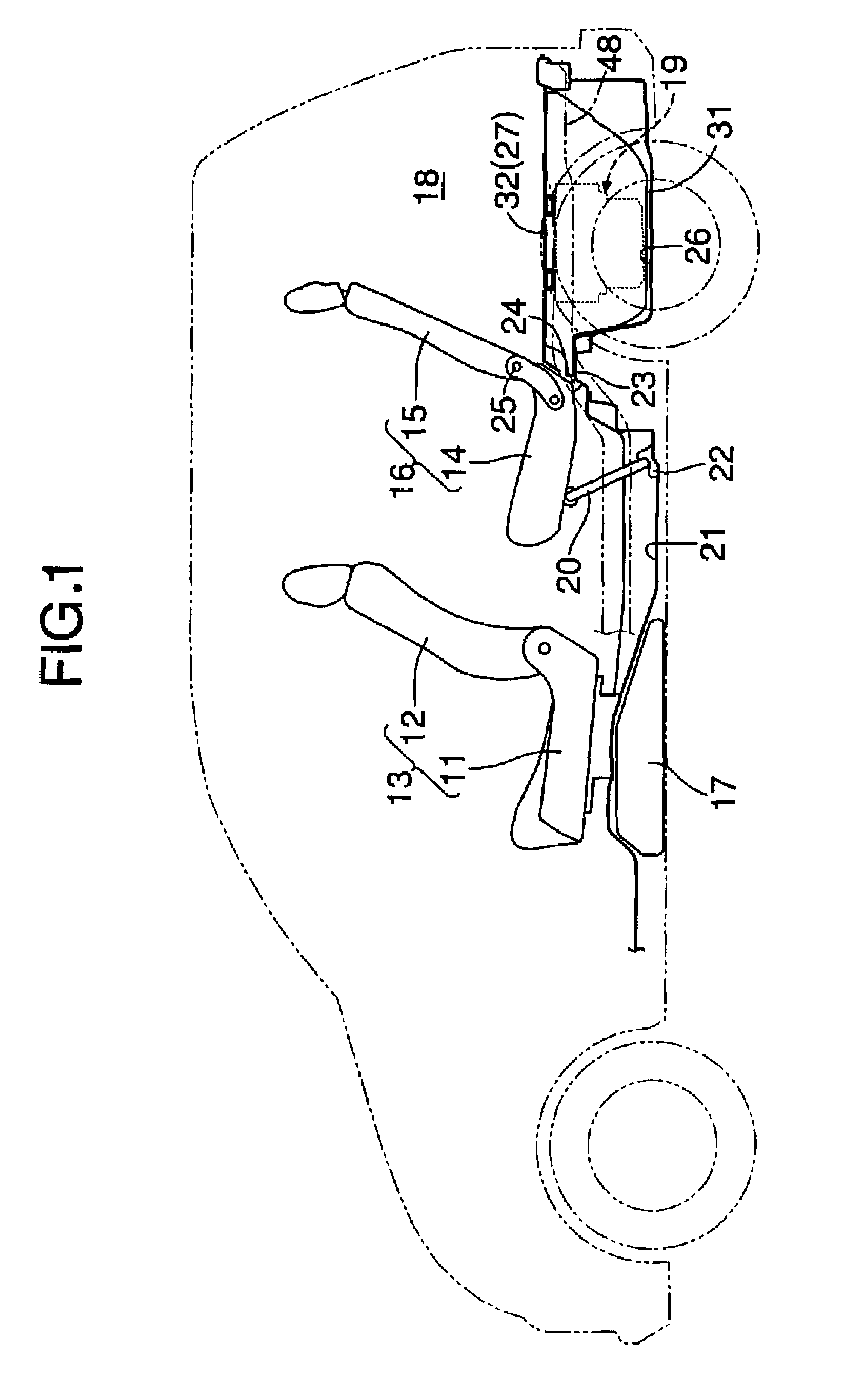 Electrical device cooling structure in vehicle