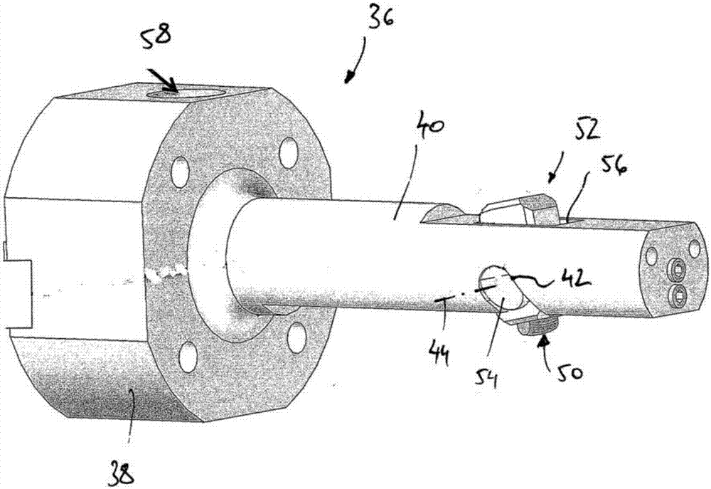 Device and method for the finishing machining of an internal face of a workpiece